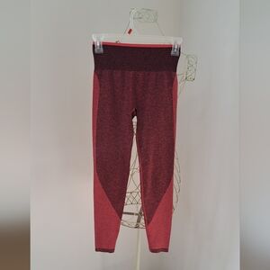 Victoria's Secret PINK Seamless Red Heart Activewear Leggings, Size Extra Small.